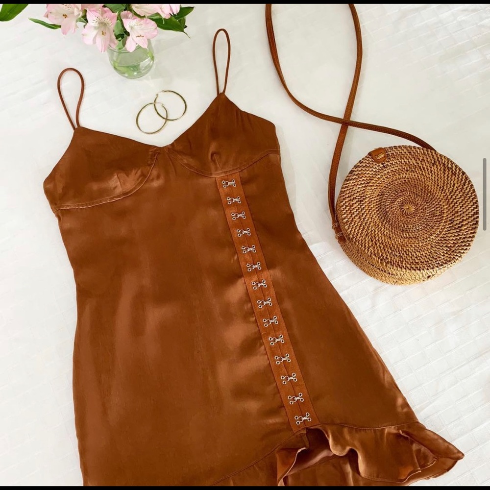 Satin Rust Dress